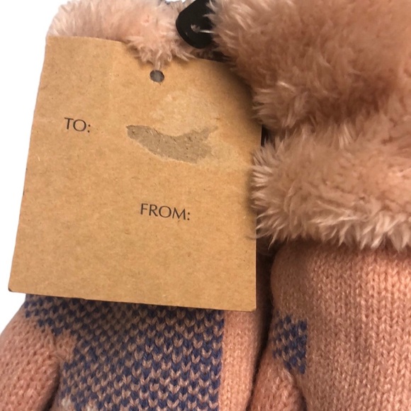 NWT Pink, Blue, Orange, and Teal Snowman Knit Mittens - Picture 5 of 5